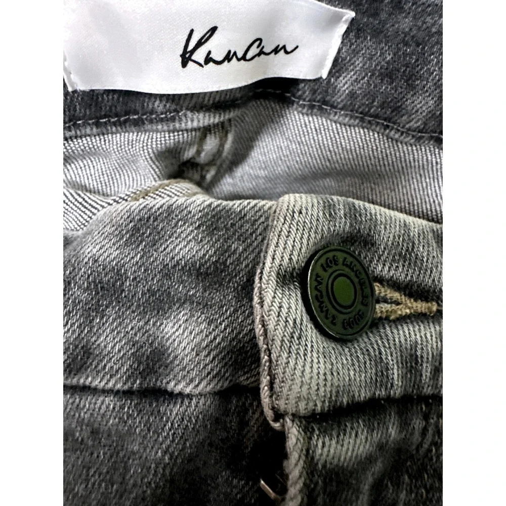 Kancan Jeans Womens Grey Distressed Skinny High Rise Jeans Cut 40452 Size 11‎ 29